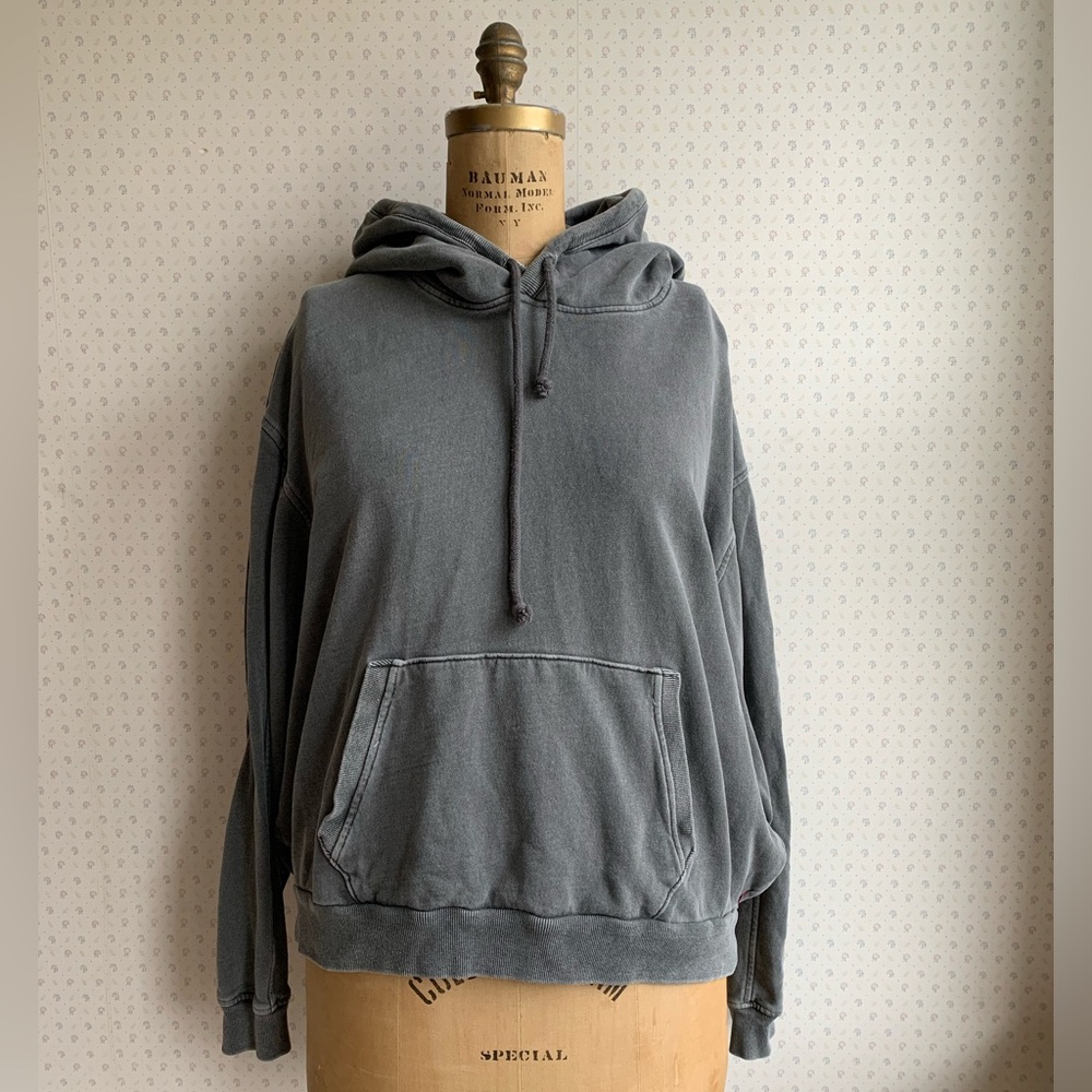 Levi's Wellthread Gray Cotton Hemp Distressed Gray Hoodie sz Extra Large TP2